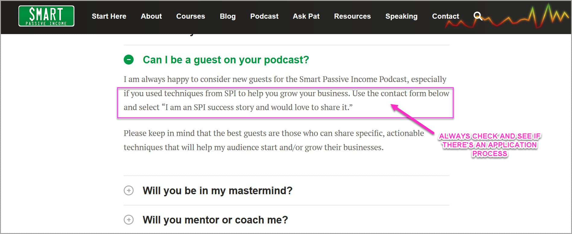Have a quick search to see if they have a podcast guest submission section, or how to apply